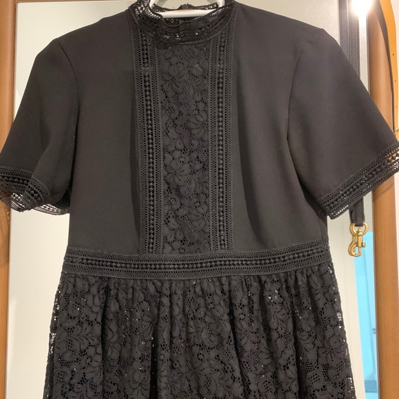 Zara XS black lace peplum blouse - Picture 3 of 7